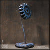 Sculpture: Gear Flower: 6 inch, Blue