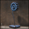 Sculpture: Gear Flower: 6 inch, Blue