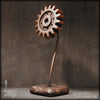 Sculpture: Gear Flower: 6 inch, Copper Wash